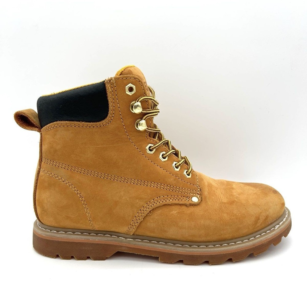 Ever Boots Tank EB611 Tan Leather Soft Toe Work Boots Men's Size 9.5